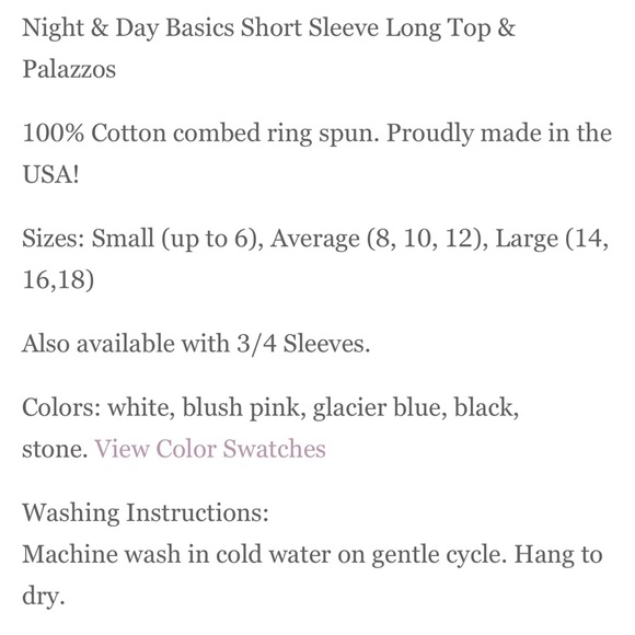 Simple Pleasures Night & Day - Short Sleeve Long Top & Palazzos Dot Collection - Picture 14 of 14